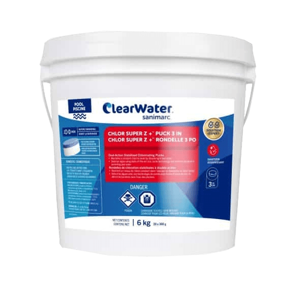 Assainissants et traitements - CHLOR SUPER Z & MC RONDELLE 3 PO - CLEARWATER