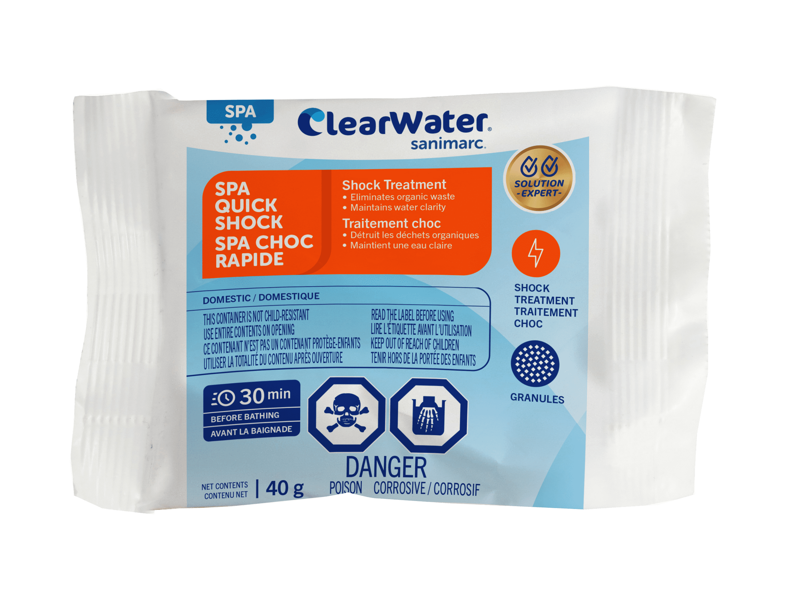 Assainissants et traitements - SPA Choc Rapide - CLEARWATER