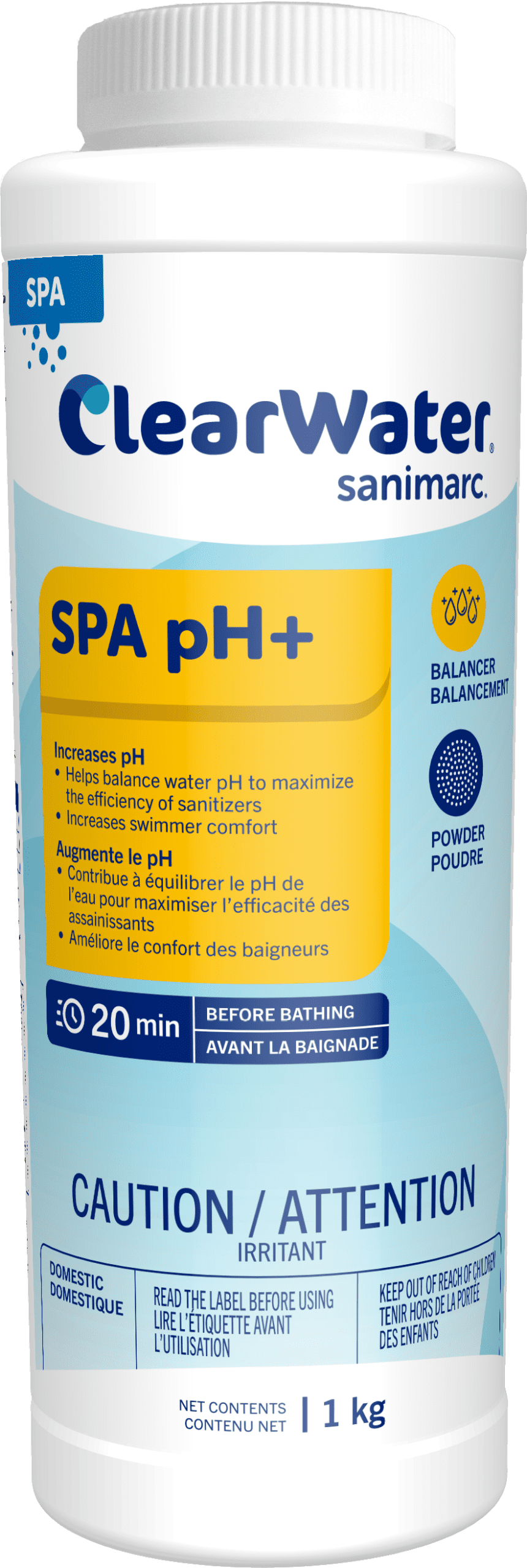 Produits de correction et équilibre de l’eau - SPA PH+- CLEARWATER