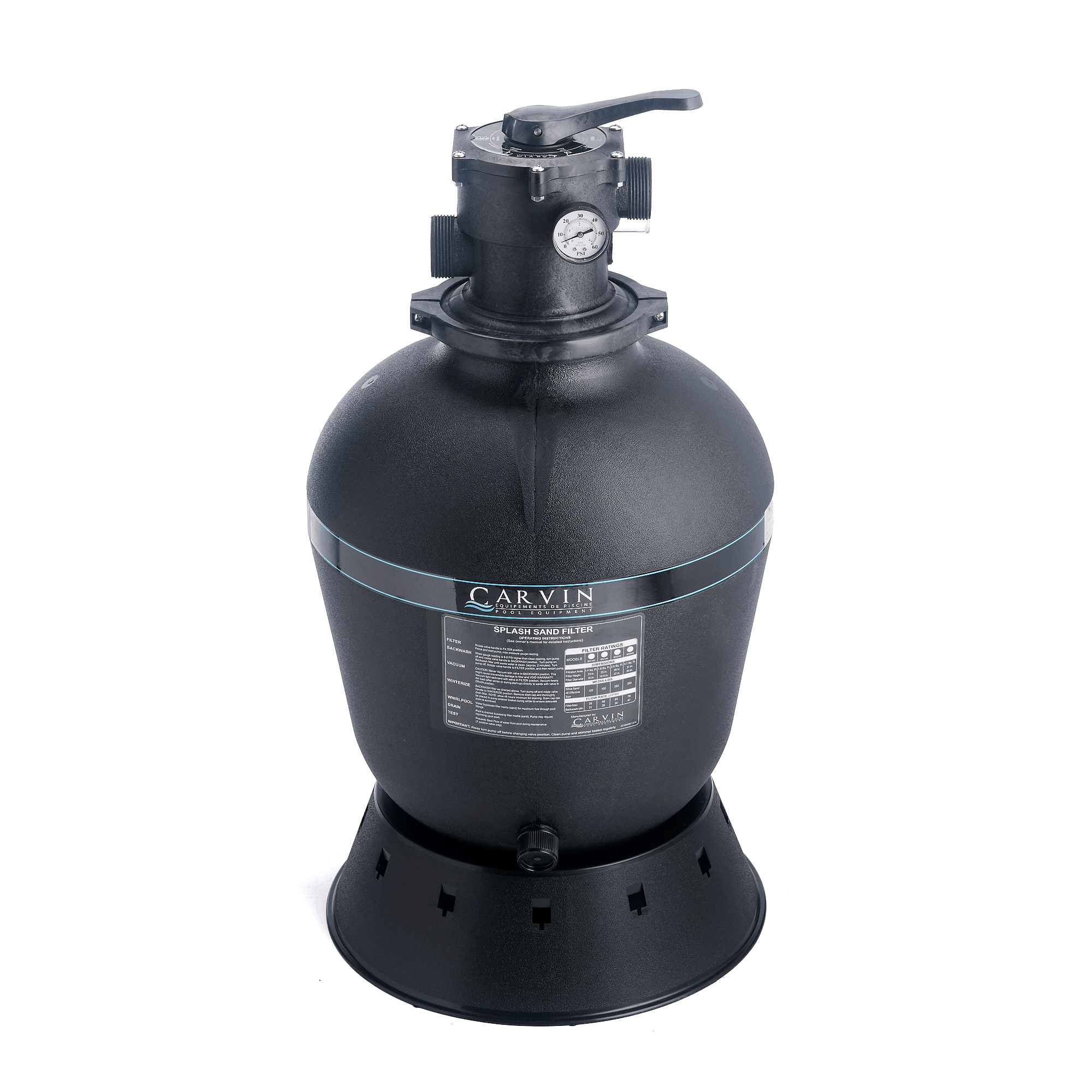 Système de filtration - Filtre au sable Splash Carvin